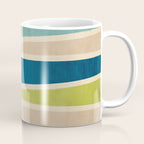 Navy Beige Apple Green White Artwork Coffee Mug Gallery Image 1