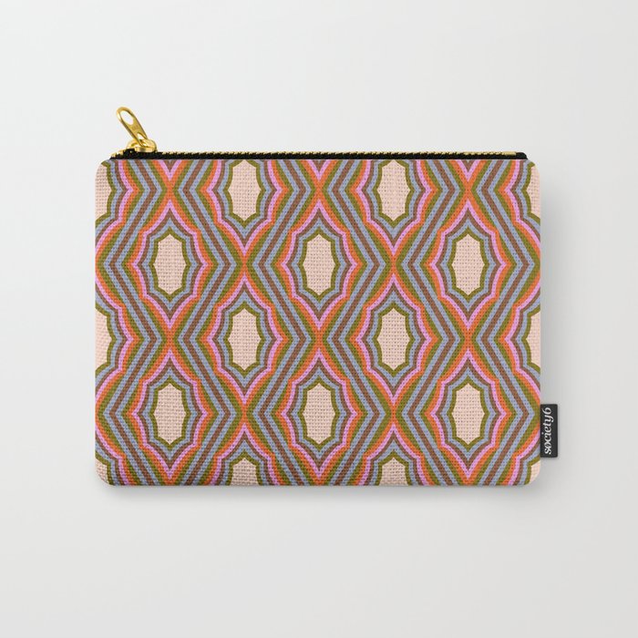 Disco Diamonds Retro Pattern Carry All Pouch Gallery Image 1
