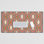Disco Diamonds Retro Pattern Desk Mat Gallery Image 1