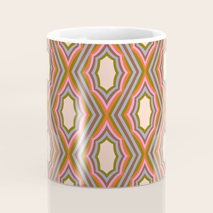 Disco Diamonds Retro Pattern Coffee Mug Gallery Image 4