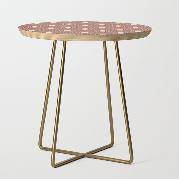 Disco Diamonds Retro Pattern Side Table Gallery Image 1