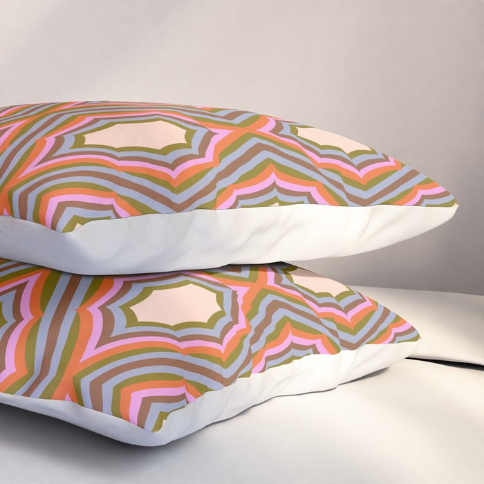 Disco Diamonds Retro Pattern Pillow Sham Gallery Image 3