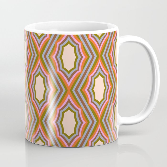 Disco Diamonds Retro Pattern Coffee Mug Gallery Image 1