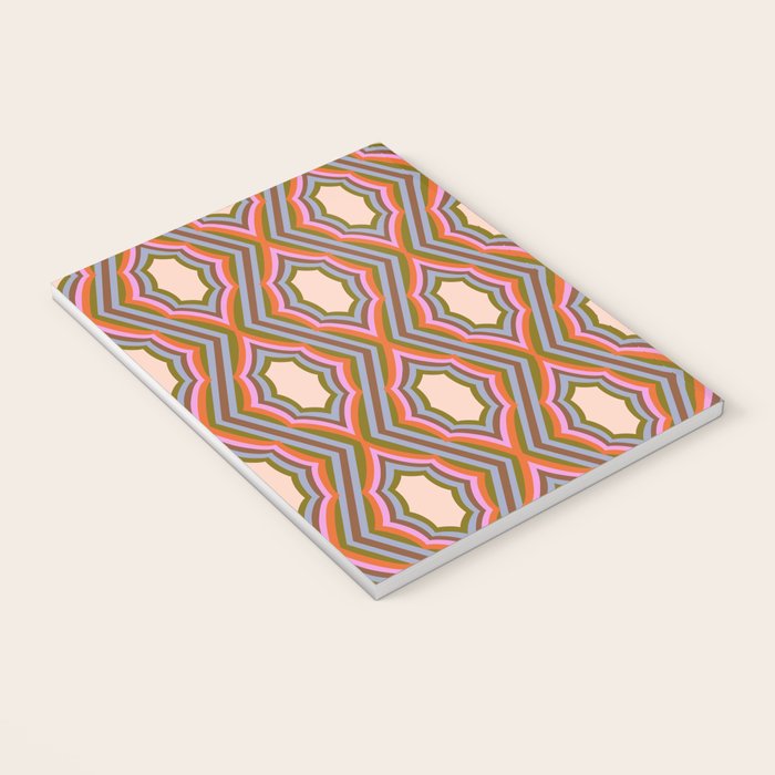 Disco Diamonds Retro Pattern Notebook Gallery Image 3
