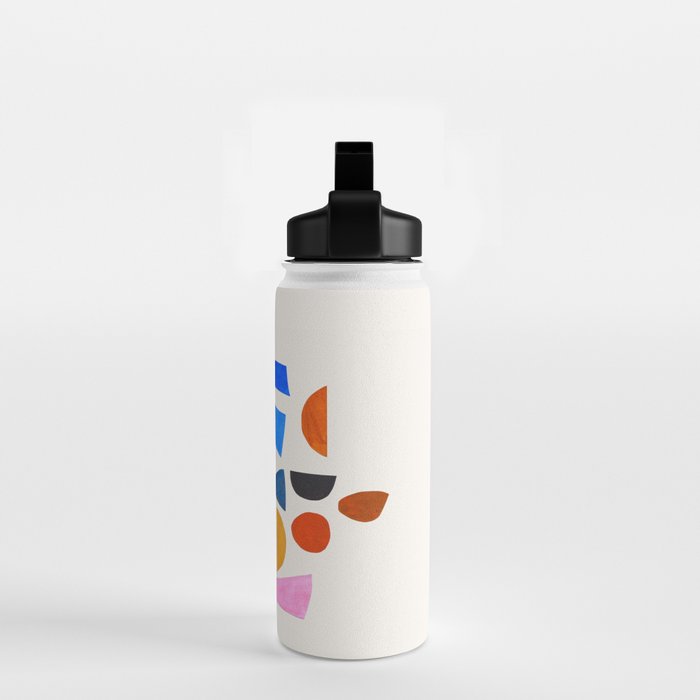 'Possibilities' Mid Century Modern Minimalist Paper Collage Rainbow Colors Water Bottle Gallery Image 2