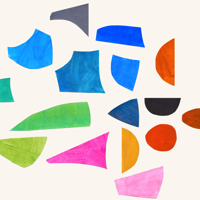 'Possibilities' Mid Century Modern Minimalist Paper Collage Rainbow Colors Coffee Mug Gallery Image 2