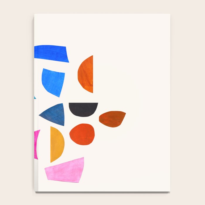 'Possibilities' Mid Century Modern Minimalist Paper Collage Rainbow Colors Notebook Gallery Image 4