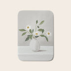 Minimalist Daisy Flowers Bath Mat Gallery Image 1