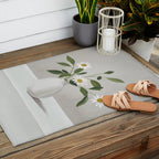 Minimalist Daisy Flowers Outdoor Rug Gallery Image 2