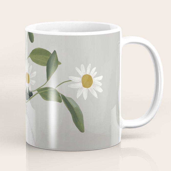 Minimalist Daisy Flowers Coffee Mug Gallery Image 1