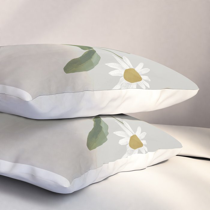 Minimalist Daisy Flowers Pillow Sham Gallery Image 3