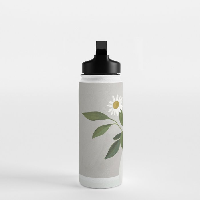 Minimalist Daisy Flowers Water Bottle Gallery Image 3