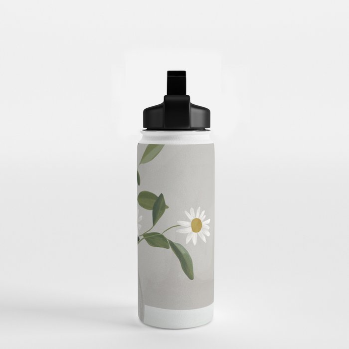 Minimalist Daisy Flowers Water Bottle Gallery Image 2