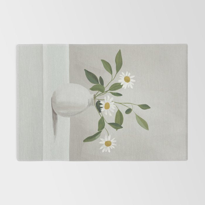 Minimalist Daisy Flowers Rug Gallery Image 2