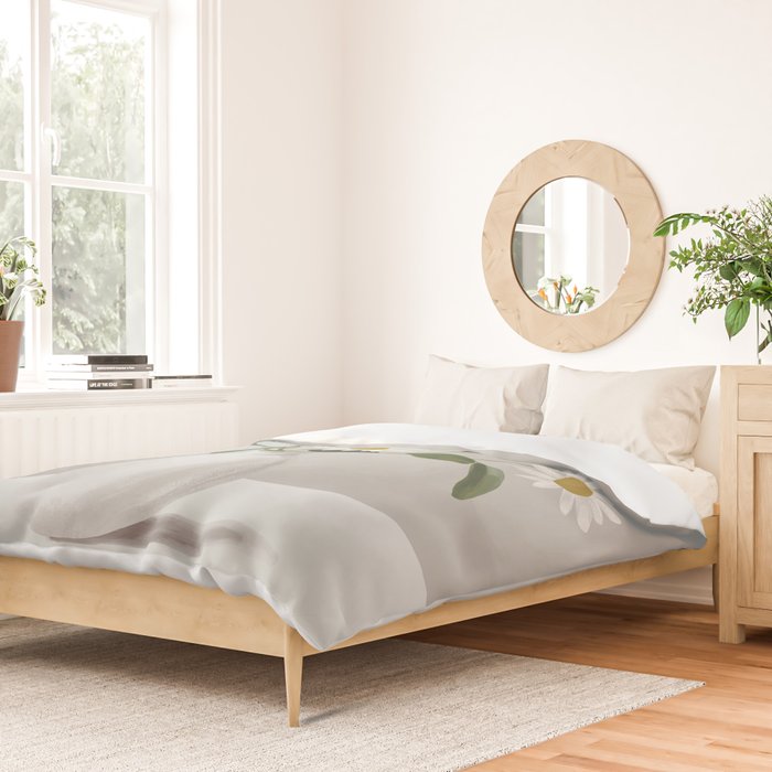 Minimalist Daisy Flowers Duvet Cover Gallery Image 2