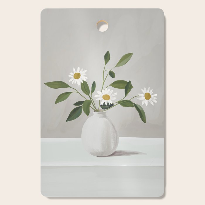 Minimalist Daisy Flowers Cutting Board Gallery Image 1