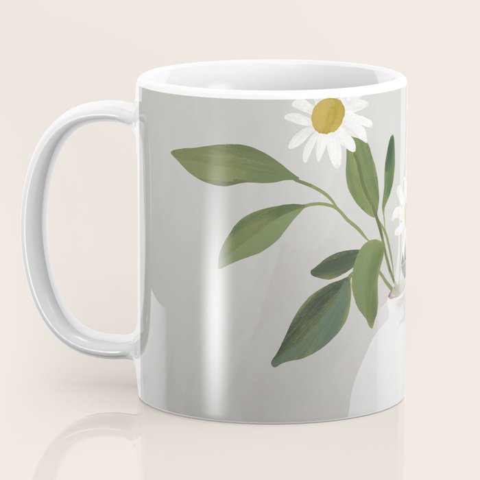 Minimalist Daisy Flowers Coffee Mug Gallery Image 3