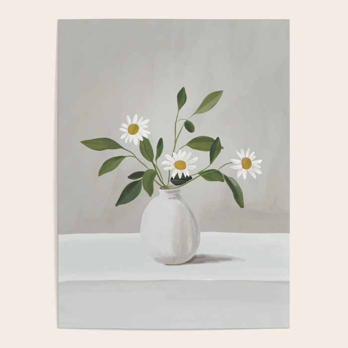 Minimalist Daisy Flowers Poster Gallery Image 4