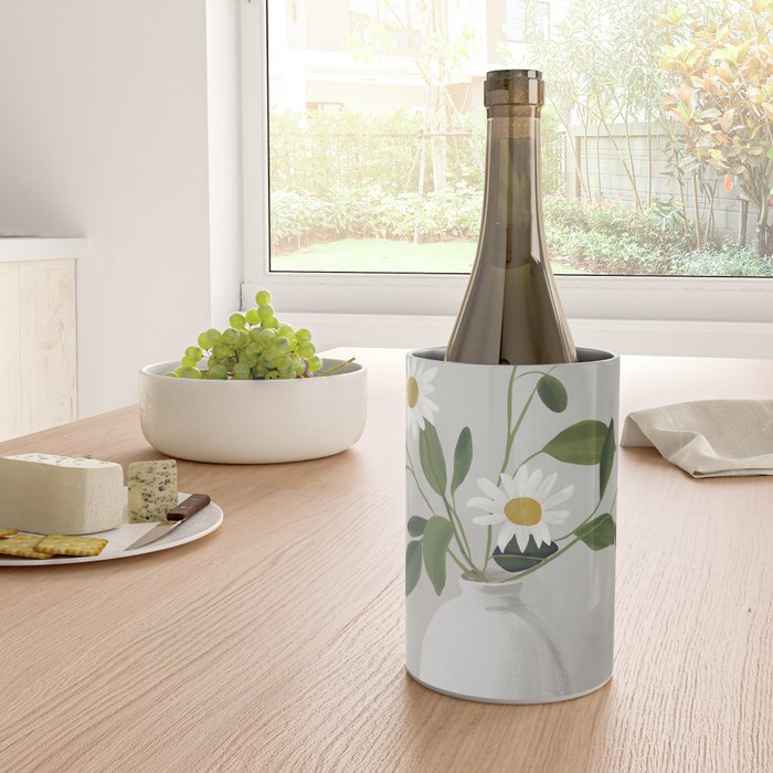 Minimalist Daisy Flowers Wine Chiller Gallery Image 4