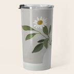 Minimalist Daisy Flowers Travel Mug Gallery Image 3