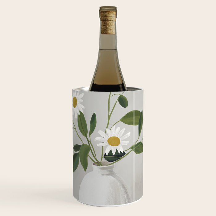 Minimalist Daisy Flowers Wine Chiller Gallery Image 1