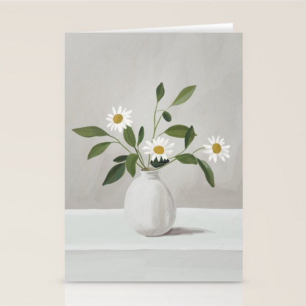 Minimalist Daisy Flowers Stationery Card Gallery Image 2