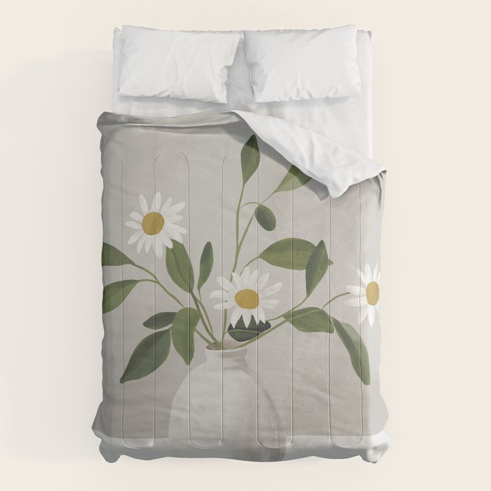 Minimalist Daisy Flowers Comforter Gallery Image 6