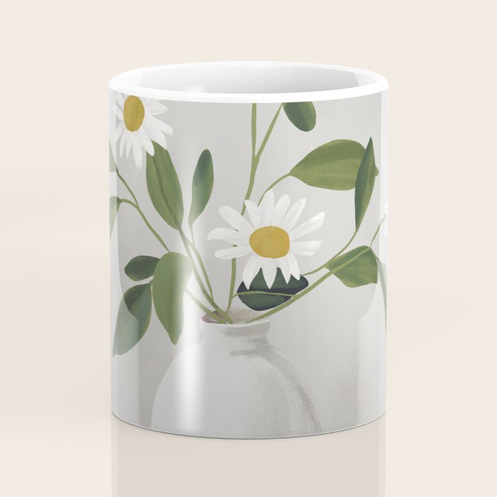 Minimalist Daisy Flowers Coffee Mug Gallery Image 4
