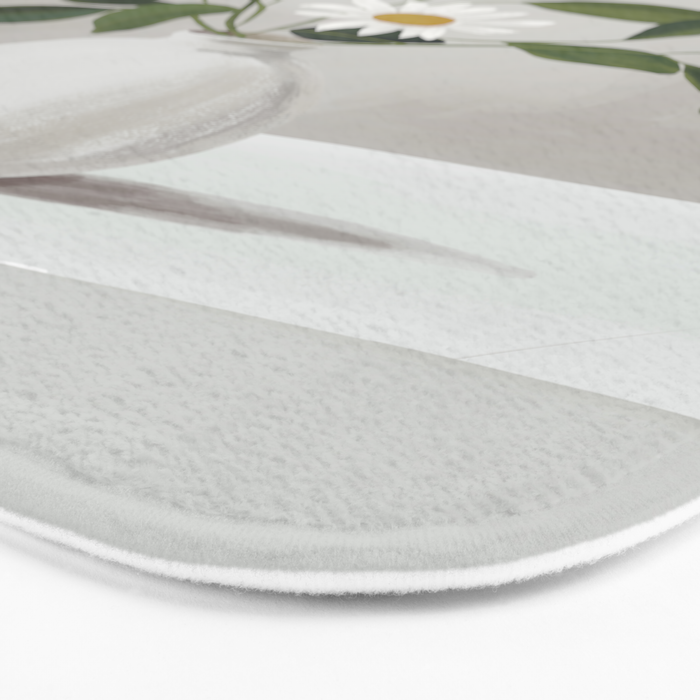 Minimalist Daisy Flowers Bath Mat Gallery Image 3
