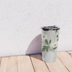 Minimalist Daisy Flowers Travel Mug Gallery Image 4