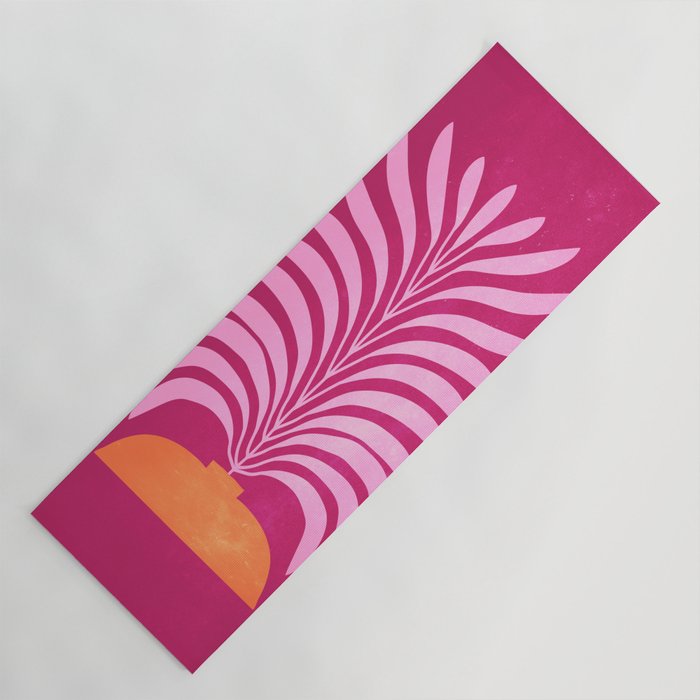 THE VASE 02: Bordeaux Wine Leaves Yoga Mat Gallery Image 1