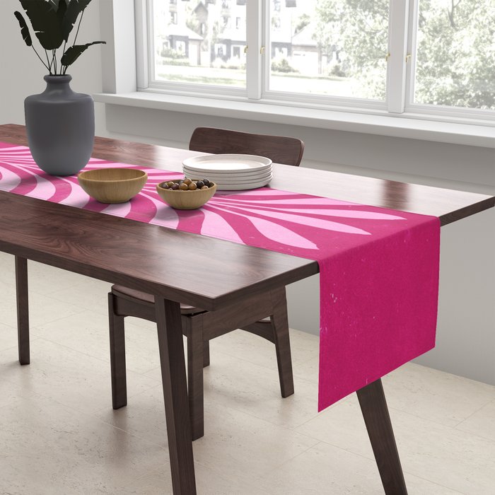 THE VASE 02: Bordeaux Wine Leaves Table Runner Gallery Image 2