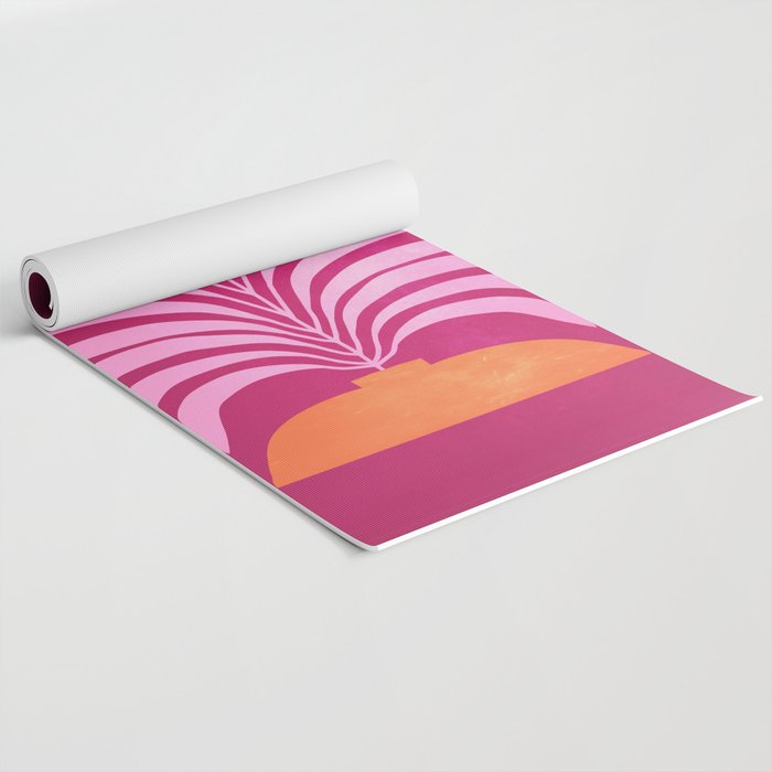 THE VASE 02: Bordeaux Wine Leaves Yoga Mat Gallery Image 2