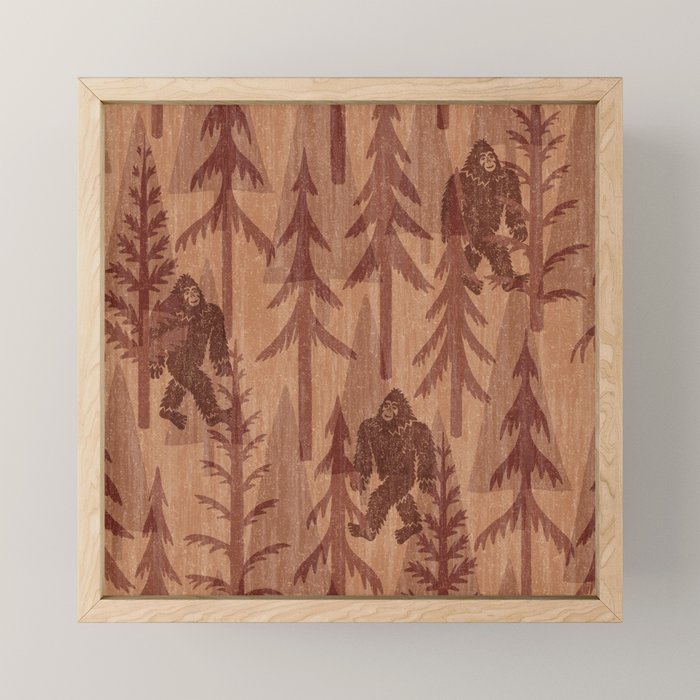 Subtle Sasquatch - Rust Mini Art Print Gallery Image 1