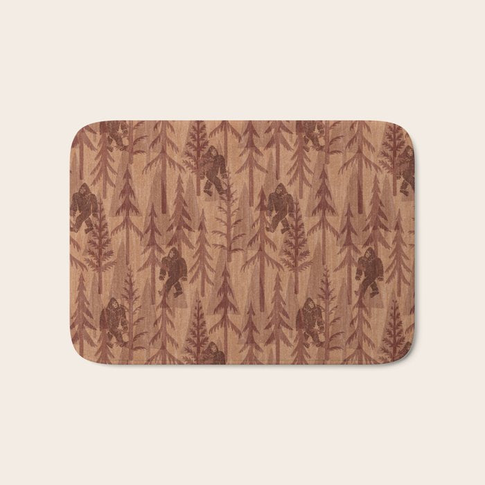 Subtle Sasquatch - Rust Bath Mat Gallery Image 1