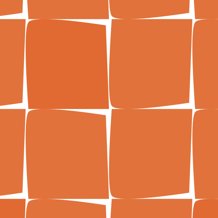 Midcentury Modern Flux Check Grid Pattern in Burnt Orange Tones on White Coffee Mug Gallery Image 2