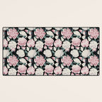 Chic Peonies on Black Desk Mat Gallery Image 3