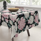 Chic Peonies on Black Tablecloth Gallery Image 3