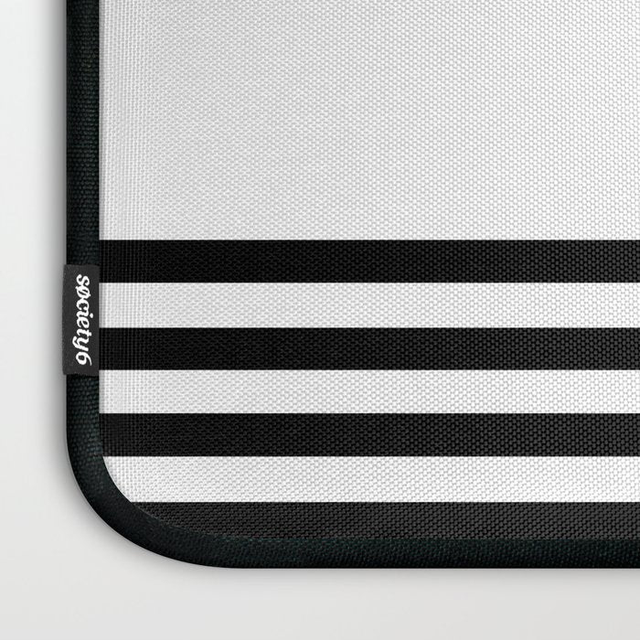 Mid-century Modern Lime Green Minimalist Sunset Over Striped Waves Laptop Sleeve Gallery Image 3