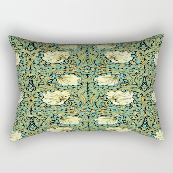 William Morris Pimpernel patterns design  Rectangular Pillow Gallery Image 2