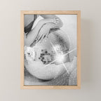 Disco Glow - Black and White Photography Mini Art Print Gallery Image 1