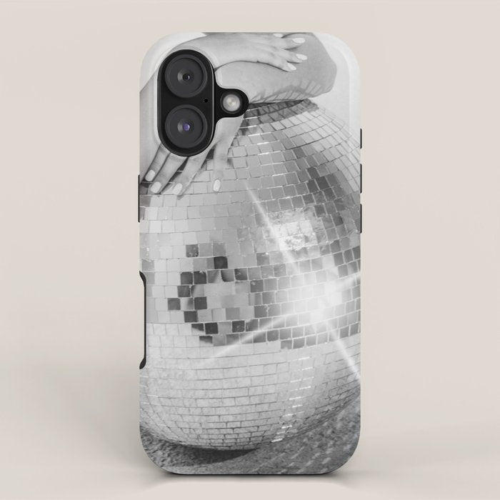 Disco Glow - Black and White Photography iPhone Case Gallery Image 1
