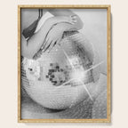 Disco Glow - Black and White Photography Serving Tray Gallery Image 1