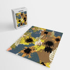 Yellow Ochre Florals Jigsaw Puzzle Gallery Image 2