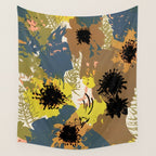 Yellow Ochre Florals Wall Tapestry Gallery Image 4