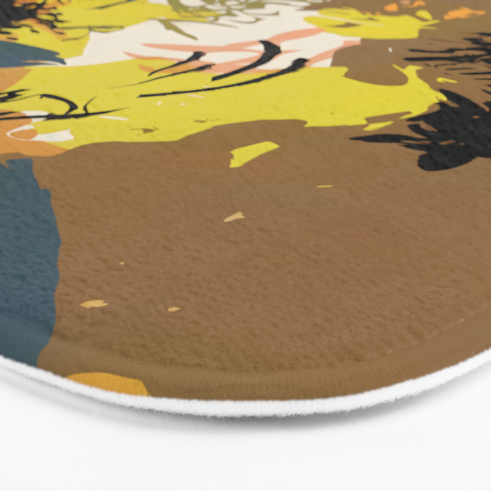 Yellow Ochre Florals Bath Mat Gallery Image 3
