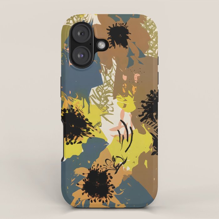 Yellow Ochre Florals iPhone Case Gallery Image 1