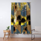 Yellow Ochre Florals Window Curtain Gallery Image 5