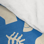 Ancient blue greek statue doodle pattern Comforter Gallery Image 4
