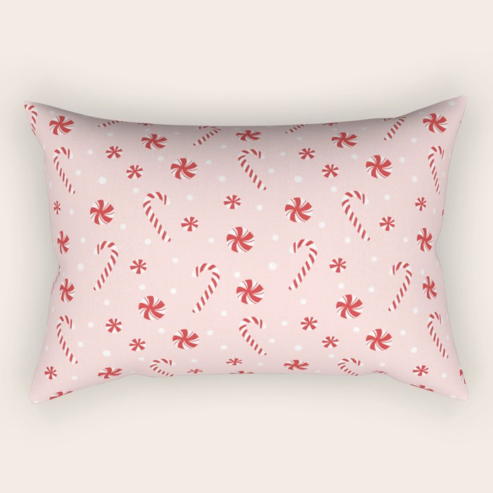 Peppermint Christmas Rectangular Pillow Gallery Image 1